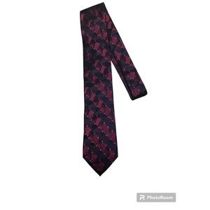 Pierra Cardin Black and Red Men's‎  Silk Neck Tie